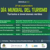 Día Mundial del Turismo: Orihuela apuesta esta semana por rutas especiales y novedosas 