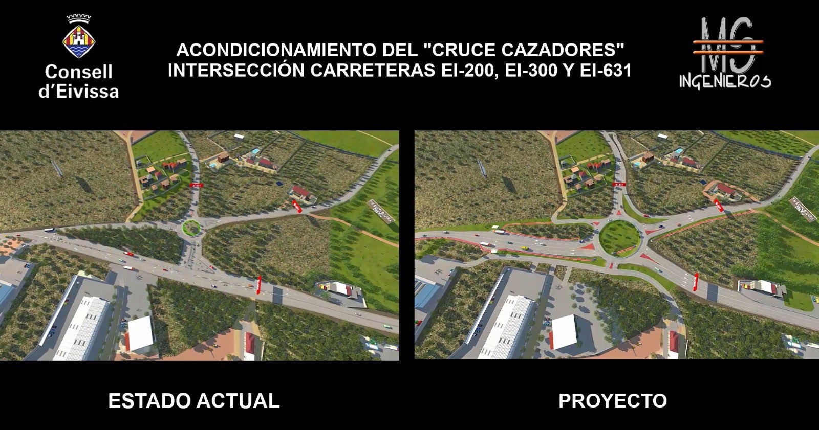 El Consell de Ibiza aprueba definitivamente el proyecto para la remodelación del cruce de Cazadores El Consell de Ibiza aprueba definitivamente el proyecto para la remodelación del cruce de Cazadores