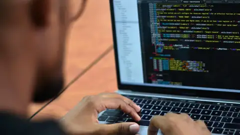 Imagen de archivo de un hacker Imagen de archivo de un hacker