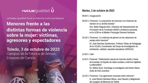 Analizarán en Toledo el papel de los menores frente a la violencia sobre la mujer Analizarán en Toledo el papel de los menores frente a la violencia sobre la mujer