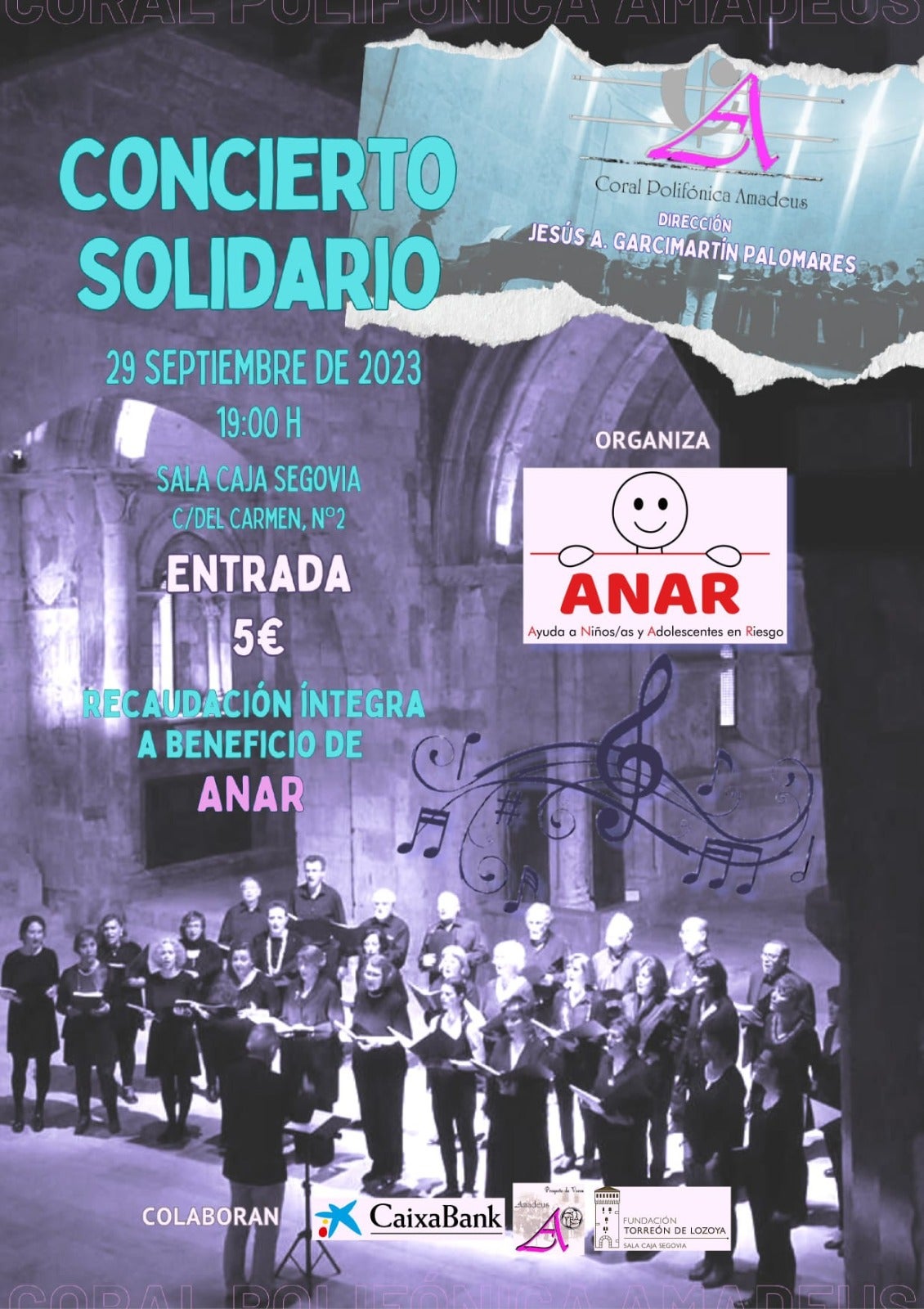 Concierto solidario esta tarde por la Fundación ANAR Concierto solidario esta tarde por la Fundación ANAR