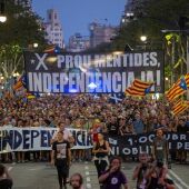 El independentismo reúne a 4.500 personas en Barcelona en el sexto aniversario del 1-O