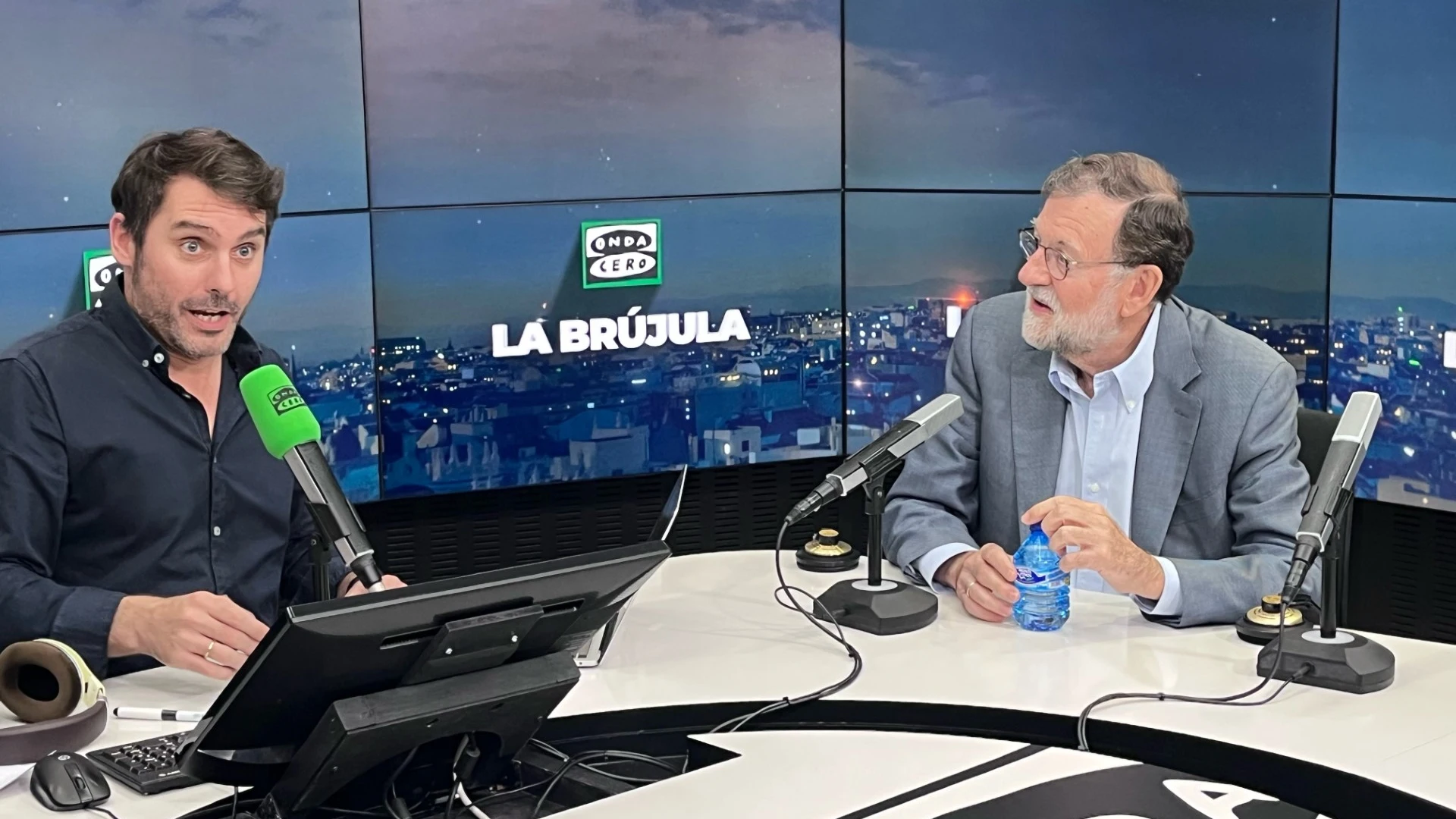 Mariano Rajoy con Rafa Latorre en La Br&uacute;jula de Onda Cero