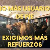 Nuevos carteles denuncian el estado del servicio del autobús entre El Camp de Morvedre y València