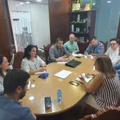 Un instante de la reunión celebrada en el Ayuntamiento de Chiclana Un instante de la reunión celebrada en el Ayuntamiento de Chiclana