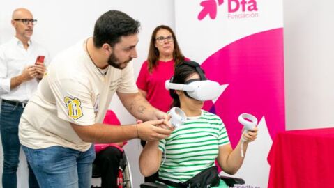 Muestra de cómo funcionan las gafas de realidad virtual con personas con discapacidad