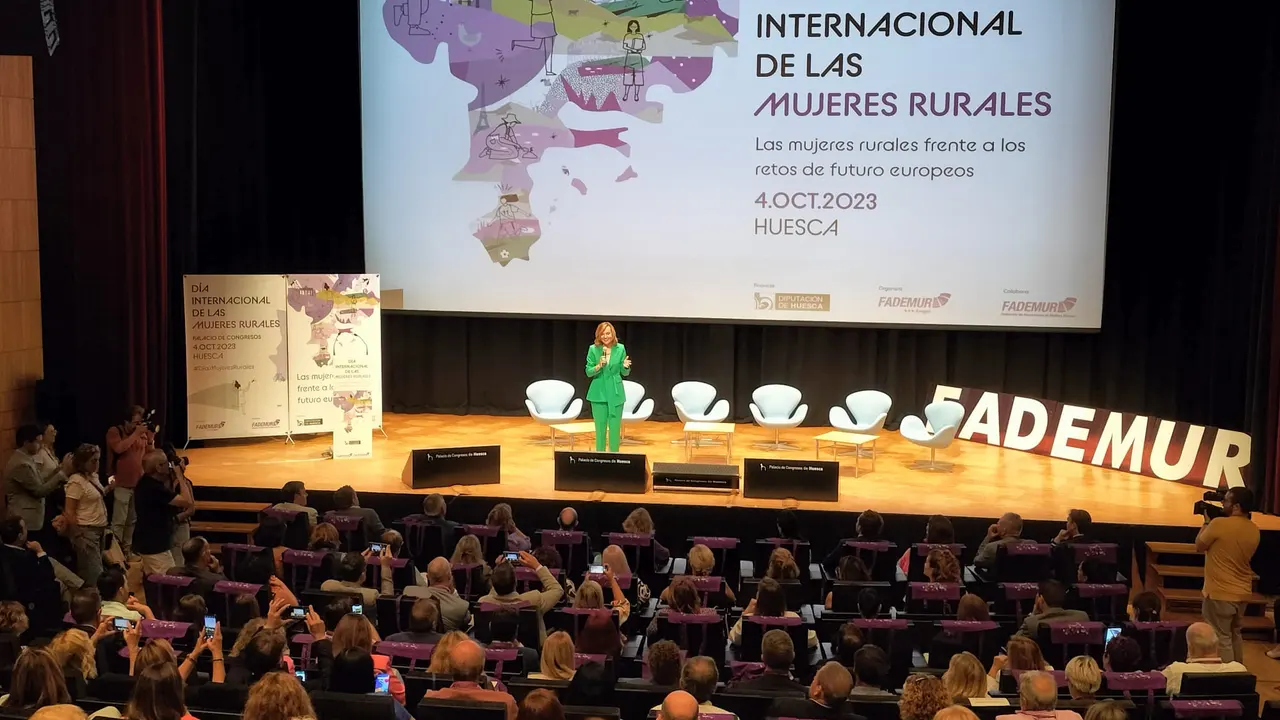 Intervención de la ministra Pilar Alegría en la inauguración.