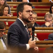 Pere Aragonès, en la sessió de control al Govern