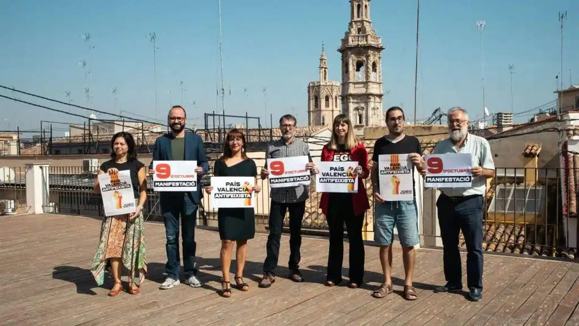 ACPV y la Comissió 9 'octubre convoca bajo el lema "País Valencià, antifeixista"