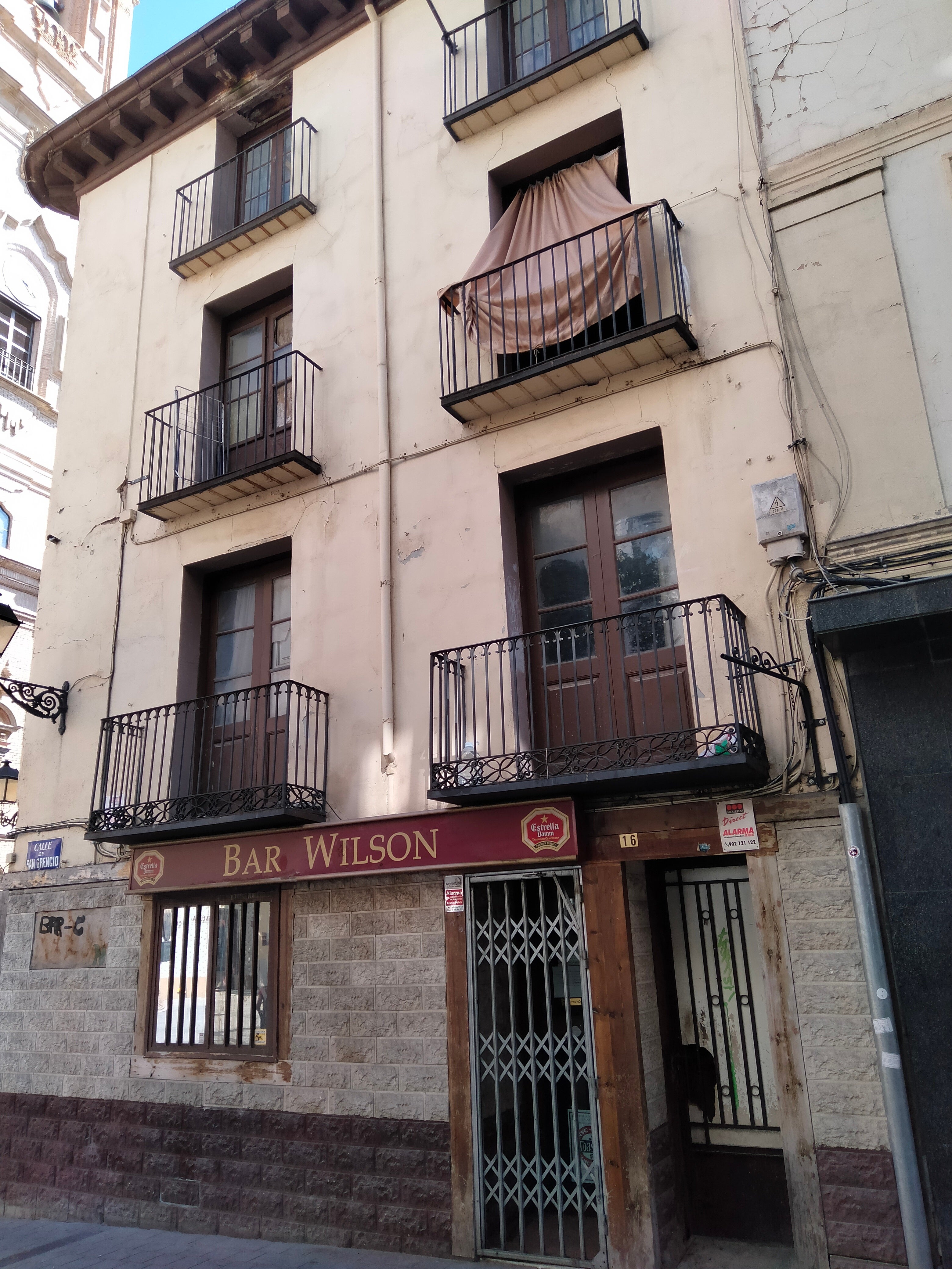 Luz verde para las obras del edificio del antiguo bar Wilson en Huesca Luz verde para las obras del edificio del antiguo bar Wilson en Huesca
