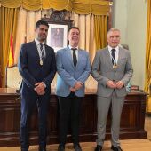 Nuevos diputados provinciales en la Diputación de Albacete junto al presidente de la casa provincial