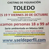 Convocan un casting en Toledo para el rodaje de una serie Convocan un casting en Toledo para el rodaje de una serie