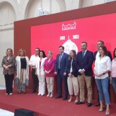 Miembros de la corporación de la Diputación durante la presentación del 130 aniversario del Palacio Provincial