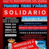 Cartel torneo solidario afectados por la DANA en Yuncler