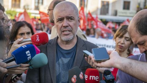 Unai Sordo ha estado en la concentración de CCOO en Ciudad Real