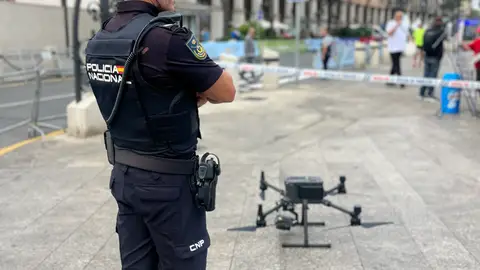 Dron en Gran Vía Dron en Gran Vía