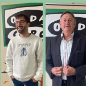 Rodrigo San Martín, portavoz de IU-Podemos en el ayto. de Palencia y Jesús María Mediavilla alcalde de Brañosera