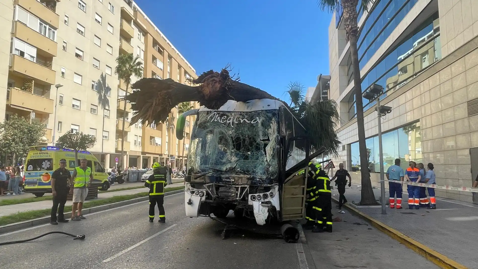 Accidente de autobús en Cádiz