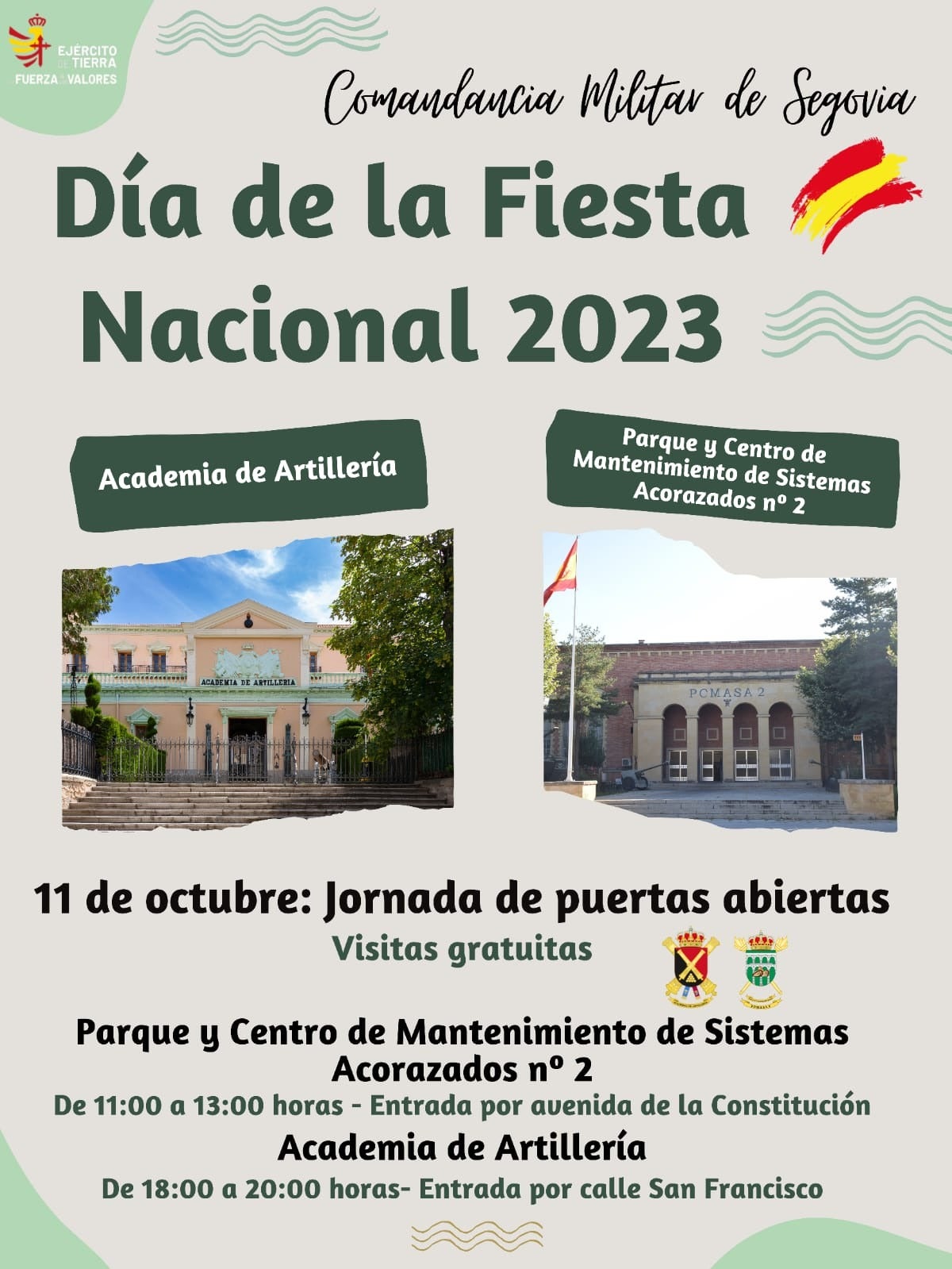 Puertas abiertas en la Academia y la Base Mixta por el día de la Hispanidad Puertas abiertas en la Academia y la Base Mixta por el día de la Hispanidad