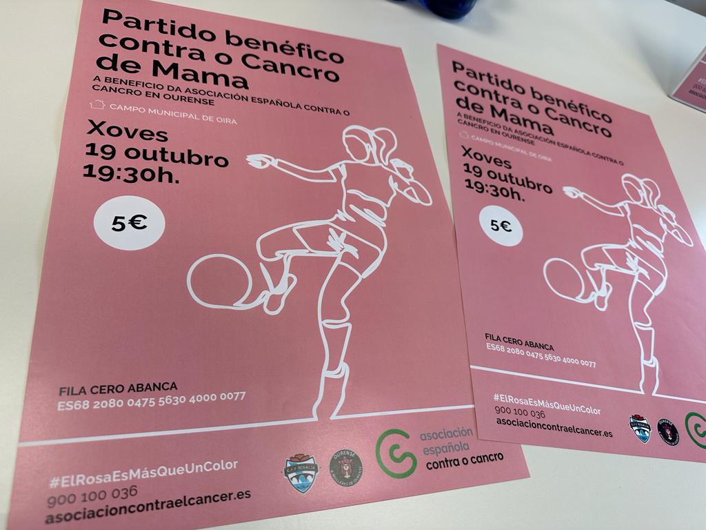 Ourense acollerá o III Partido Benéfico contra o Cancro de Mama Ourense acollerá o III Partido Benéfico contra o Cancro de Mama