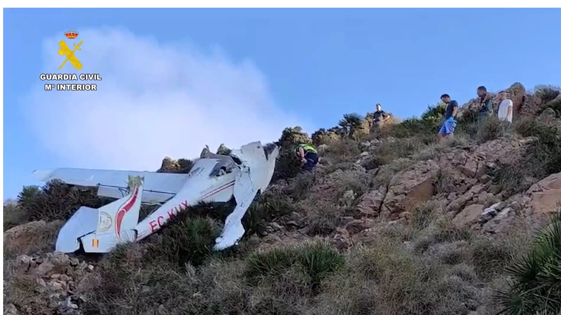 Avioneta accidentada en el Cerro del Fraile, en el Parque Natural Cabo de Gata-Níjar