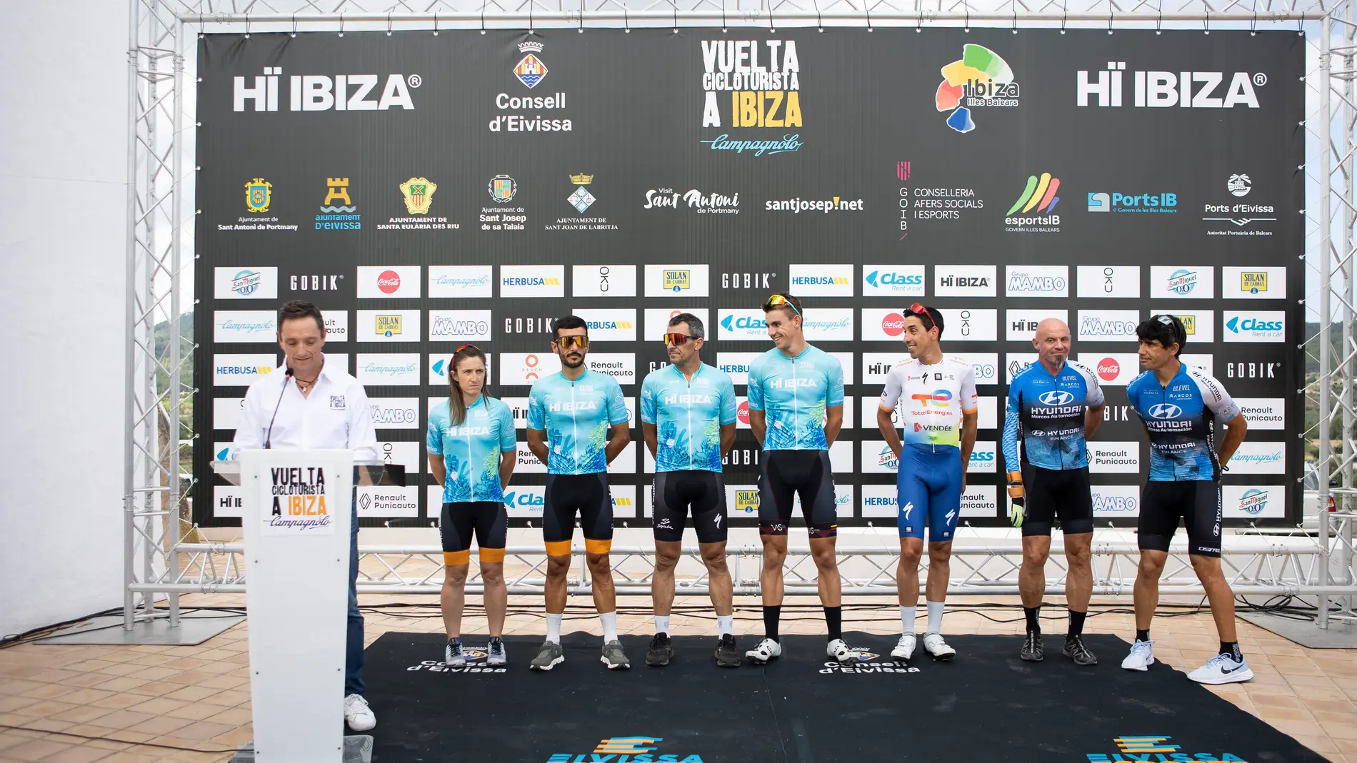 Miguel Indurain, Óscar Pereiro, Alberto Contador y Alejandro Valverde dan lustre a la fiesta del ciclismo en Ibiza