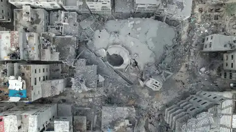Vista aérea de Gaza tras los bombardeos de Israel