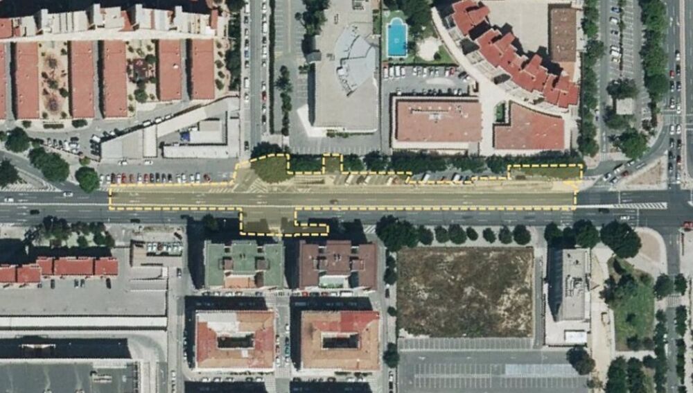 El tramo de la avenida de Dénia donde comienzan los trabajos 