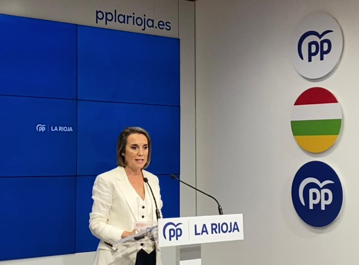 Cuca Gamarra en Logroño: "la foto de Sánchez con Bildu es la imagen de la indignidad" Cuca Gamarra en Logroño: "la foto de Sánchez con Bildu es la imagen de la indignidad"