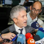 El ministro de Interior en funciones, Fernando Grande-Marlaska, atiende a medios tras una reunión de coordinación sobre la inmigración, en el Centro de Coordinación Regional de Canarias, a 16 de octubre de 2023, en Las Palmas de Gran Canaria El ministro de Interior en funciones, Fernando Grande-Marlaska, atiende a medios tras una reunión de coordinación sobre la inmigración, en el Centro de Coordinación Regional de Canarias, a 16 de octubre de 2023, en Las Palmas de Gran Canaria