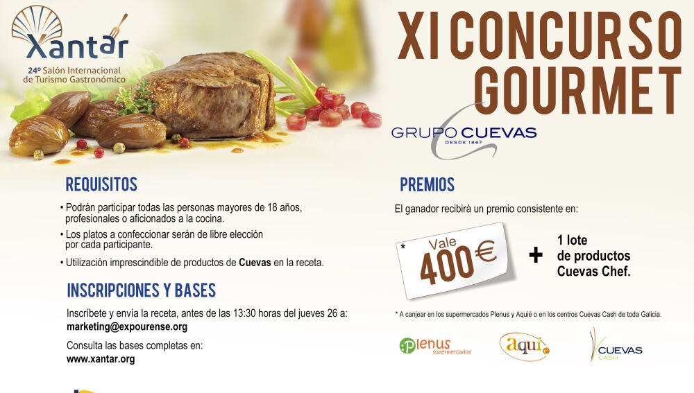 Aberto o prazo para participar no “XI Concurso Gourmet Grupo Cuevas” de Xantar