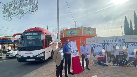 Félix Romero y Javier García con lanzadera Feria San Pedro Félix Romero y Javier García con lanzadera Feria San Pedro