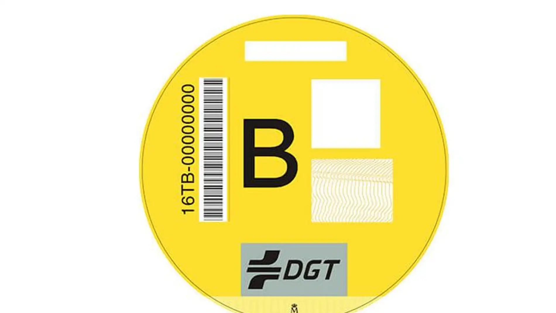Etiqueta B de la DGT