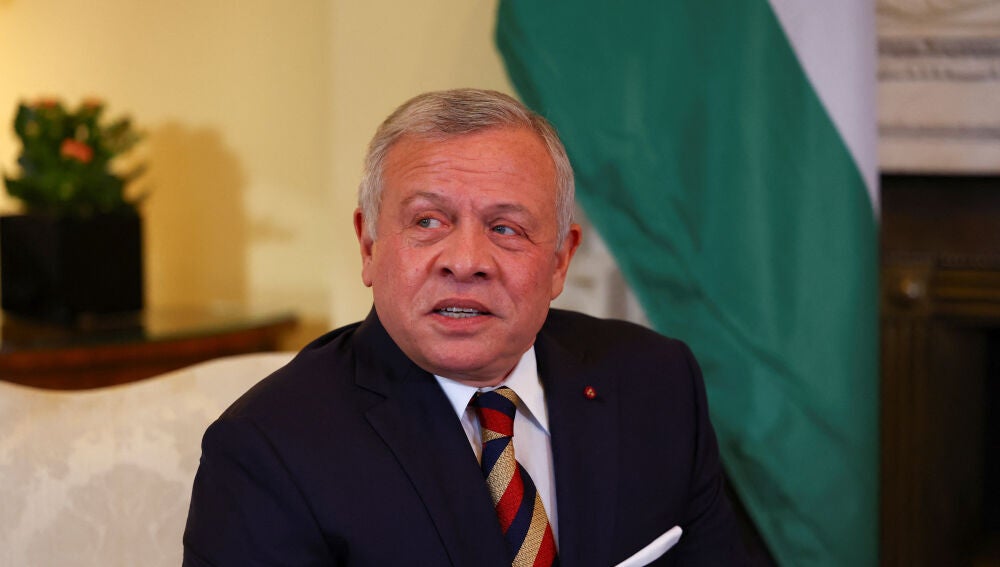 llah II, rey de Jordania durante una visita a Londres