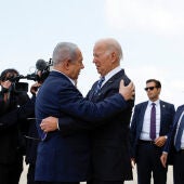 Benjamin Netanyahu recibe en Tel Aviv al presidente de los EEUUY, Joe Biden