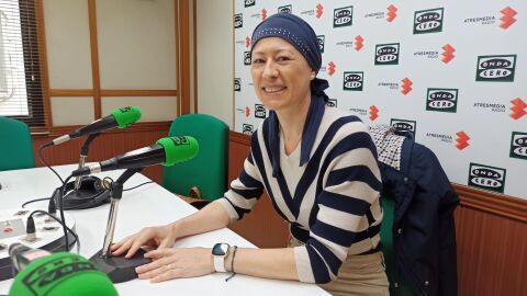 María José, en los estudios de Onda Cero Ciudad Real