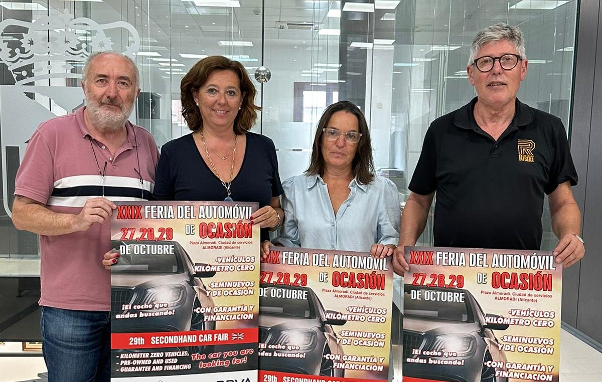 Almoradí recibe la feria del automóvil de ocasión con su edición XXIX del 27 al 29 de octubre Almoradí recibe la feria del automóvil de ocasión con su edición XXIX del 27 al 29 de octubre