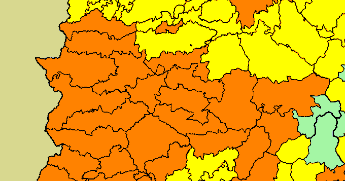 Toda Extremadura permanecerá este jueves en Alerta Naranja por intensas lluvias y fuertes rachas de viento Toda Extremadura permanecerá este jueves en Alerta Naranja por intensas lluvias y fuertes rachas de viento