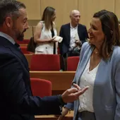 La alcaldesa de Valencia, Mª José Catalá y Juanma Badenas, portavoz de Vox el consistorio La alcaldesa de Valencia, Mª José Catalá y Juanma Badenas, portavoz de Vox el consistorio