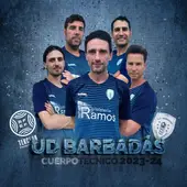 Agustín Ruíz e o seu corpo técnico no Barbadás Agustín Ruíz e o seu corpo técnico no Barbadás