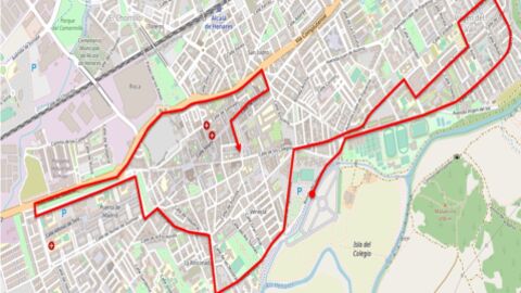 Plano con el recorrido de la prueba 10K Ciudad de Alcal&aacute; de Henares