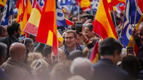 El líder del PP, Alberto Núñez Feijóo, en un acto en Toledo Feijóo: "El punto de partida del independentismo será el punto final de Sánchez"