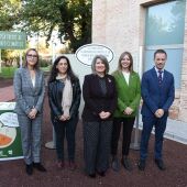 Mercedes Gómez en la presentación de las Jornadas por el cambio climático