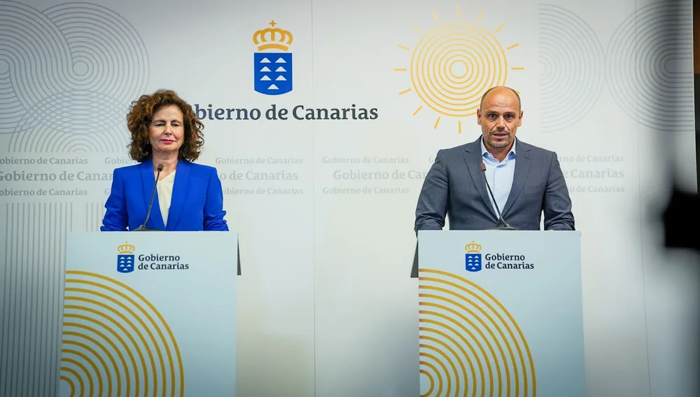 Matilde Asián, Consejera de Hacienda | Alfonso Cabello, portavoz del Gobierno | Gobierno de Canarias