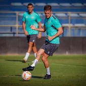 Genaro en un entrenamiento del Málaga CF Genaro en un entrenamiento del Málaga CF