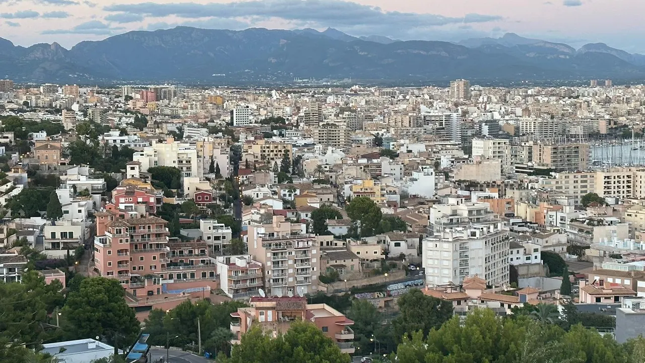 Zona de viviendas en el barrio de El Terreno de Palma.