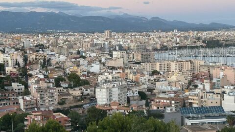 Zona de viviendas en el barrio de El Terreno de Palma. 