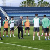 El Málaga en un entrenamiento El Málaga en un entrenamiento