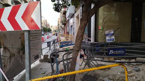 Las avenidas de Maestro Alonso y Jijona levantas por las obras Las avenidas de Maestro Alonso y Jijona levantas por las obras