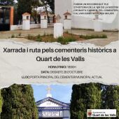 Cartel informativo de la ruta por los cementerios históricos de Quart de les Valls